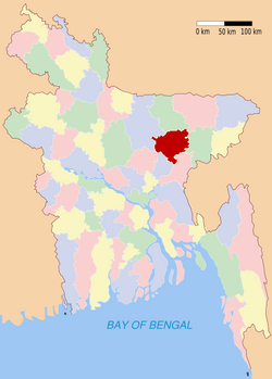吉绍尔甘杰县于孟加拉位置图