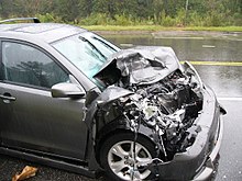 Two cars involved in an accident