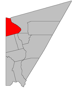 Location within Carleton County, New Brunswick.