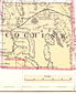 Map of Cochise County, circa 1882, with Charleston, Arizona and Millville highlighted.