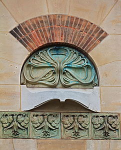 Ceramic facade decoration by Alexandre Bigot
