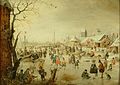 Hendrik Avercamp, Winter landscape with scaters, around. Art collection