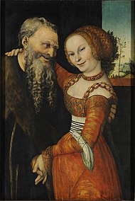 An ill-matched pair, by Lucas Cranach the Elder, c. 1530