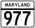 Maryland Route 977 marker