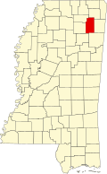 李县在密西西比州的位置