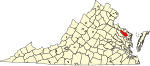 State map highlighting Richmond County