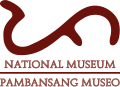 Logo of the National Museum of the Philippines, with a Baybayin pa letter in the center, in a traditional rounded style