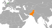 Location map for the Netherlands and Pakistan.