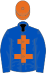Royal blue, orange cross of lorraine, orange cap