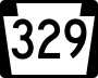 Pennsylvania Route 329 marker