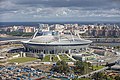 Image 9 Krestovsky Stadium Photograph credit: Andrew Shiva The Krestovsky Stadium is the home ground of FC Zenit Saint Petersburg. Photographed here in 2016, when construction was nearing completion, it is situated on Krestovsky Island in the Russian city of Saint Petersburg. It was opened in 2017 as a venue for the 2017 FIFA Confederations Cup, and hosted the final, in which Germany beat Chile 1–0. It was one of the venues for the 2018 FIFA World Cup the following year. Among other features, it has a retractable roof, and is equipped with a video-surveillance and identification system, as well as security-alarm, fire-alarm and robotic fire-extinguishing systems. The stadium's seating capacity is 67,800. More selected pictures