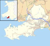 Map of Swansea within Wales