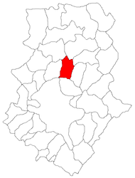 Location in Ilfov County