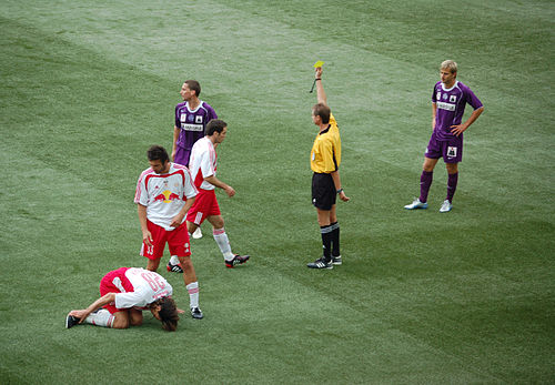 A player is given a Yellow Card for an offence