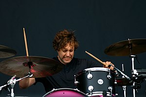 Matthews performing with Kasabian at Rock im Park Festival 2014.