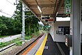 The station platform looking north in August 2017