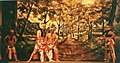 Batik sarongs in traditional theatre, Solo, Java, 1996