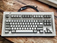 1987 IBM Model M Space Saving Keyboard P/N 1391472 (no numpad) with SDL to USB adapter