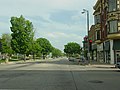 Looking across Court Street on Main Street in Janesville, Wisconsin