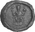 Seal of Conrad II (1029), with a depiction of the eagle-sceptre.