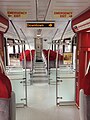 Inside MetroRail train