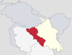 Location of Kargil district in Ladakh