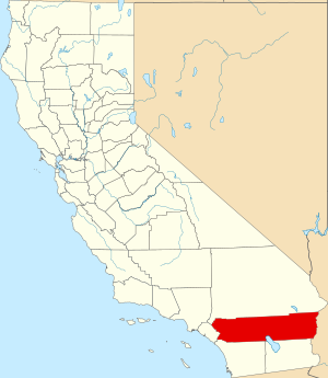Map of California highlighting Riverside County