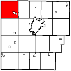 Location of Pleasant Township in Hancock County