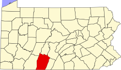 Map of Bedford County, Pennsylvania