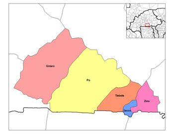 Tiébélé Department location in the province