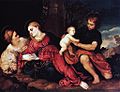 Paris Bordone. Holy Family with Saint Catherine