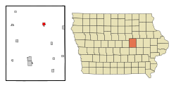 Location of Traer, Iowa