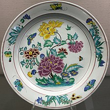 Bowl with Chinese Flowers; faience; Fulda, 1741