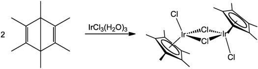 Synthesis of the iridium(III) dimer [Cp*IrCl2]2 using hexamethyl Dewar benzene