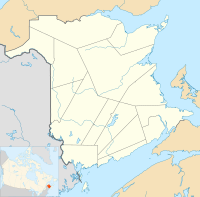 Hampstead is located in New Brunswick