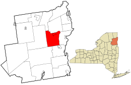 Location in Essex County and the state of New York