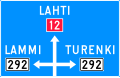 Advance direction sign (type A)