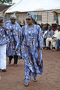 Women with blue Kaba