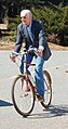 Jimmy Carter on bicycle