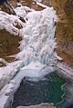 Frozen Lower Falls in Johnston Canyon