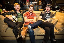 (left to right) Tommy Siegel, Ben Thornewill, and Jesse Kristin of Jukebox The Ghost