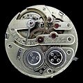 Extra fine pocket watch movement by Léon L. Gallet (ca. 1879) – bi-metallic temperature compensation balance, Breguet style over-coil hairspring, patent chronometer regulator, solid gold jewel settings, wolf tooth winding, jeweled to the center.