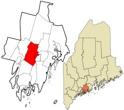 纽卡斯尔在林肯县的位置（以红色标示）