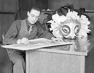 Nat Karson designed settings and costumes for Orson Welles's productions of Macbeth and Horse Eats Hat, sponsored by the Federal Theatre Project and Federal Art Project