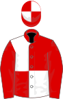 Red and white (quartered), red sleeves