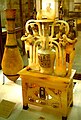 Alabaster Jar depicting the sema tawy symbol with Hapy. From the tomb of Tutankhamun.