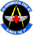 Patch of the 43d Aeromedical Evacuation Squadron from April 1997 to April 2007.