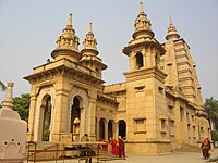 The modern Mulagandha Kuty Vihara, a Buddhist temple constructed by the Maha Bodhi Society at Sarnath