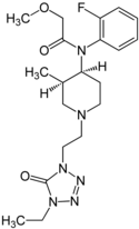 Chemical structure of Brifentanil.