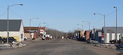 Downtown Cedar Rapids: Main Street looking east from 4th Street